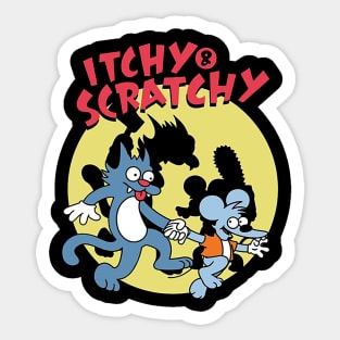 Itchy and Scratchy Show – Cartoon Chaos Sticker